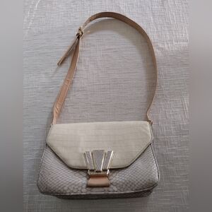 Henri Bendel Croc Embossed Leather Short Crossbody/Shoulder Purse